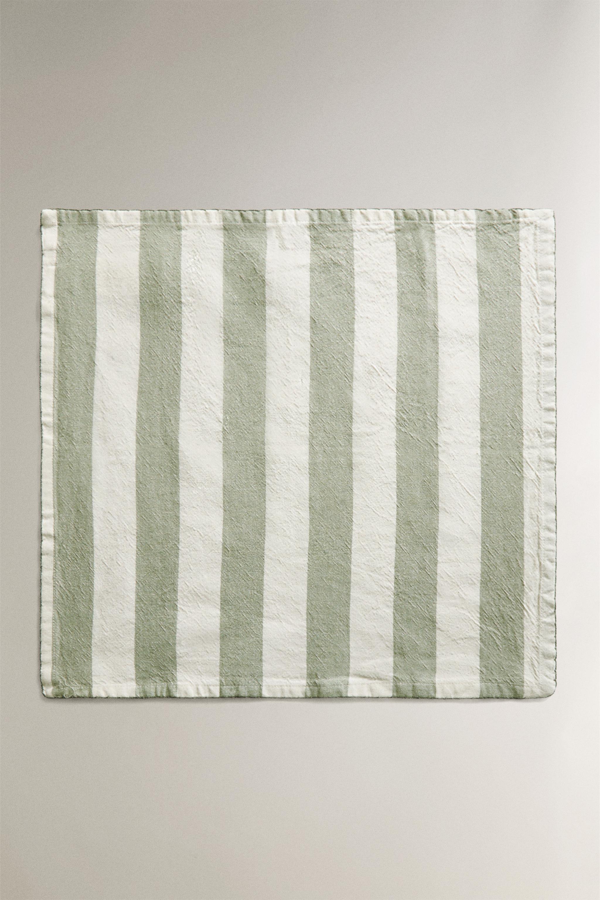 PACK OF DYED THREAD STRIPED NAPKINS (PACK 2)